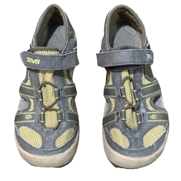 Teva Women's Omnium‎ Water Sandals Hybrid Hiking Green/Slate Size 5 EUC - Picture 1 of 7